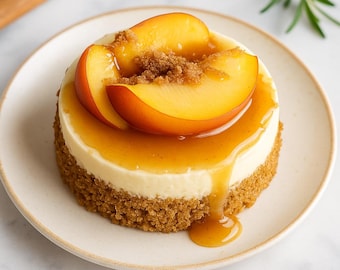 Mini Peach Cobbler Cheesecake Recipe: Instant PDF Download