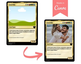 Custom MTG Card Template, Personalized Magic Card, Editable Canva Design -  Etsy