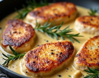 Creamy Rosemary Dijon Chicken Recipe (Instant PDF Download)