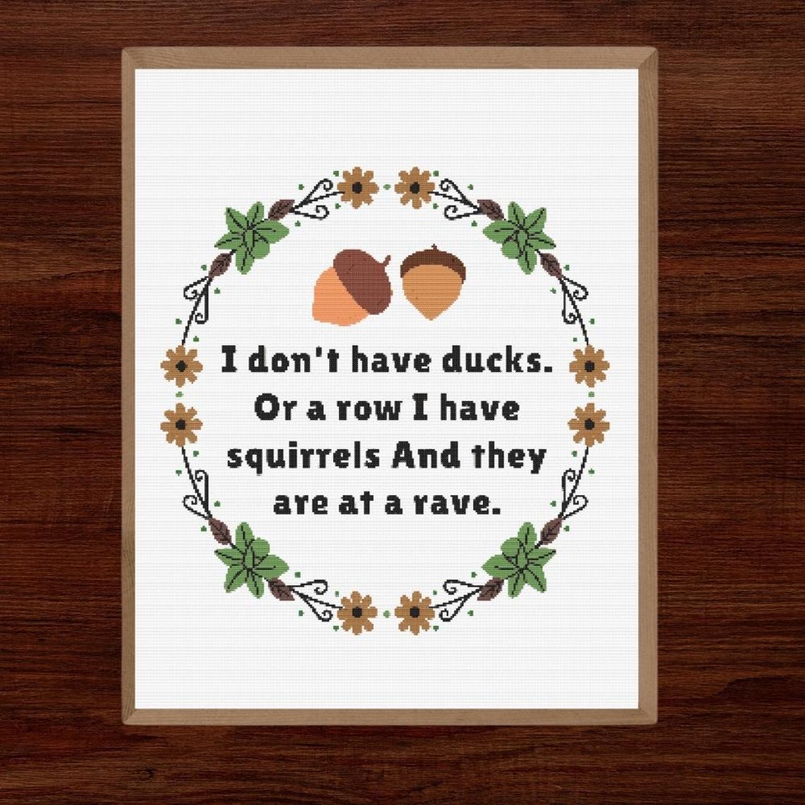 Squirrel Rave Sign Funny Squirrels at a Rave Cross Stitch Pattern (PDF Download) - Etsy