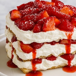 Strawberry Cream Cheese Icebox Cake Recipe: Easy Dessert (PDF Download)