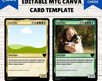 Custom MTG Card Template: Editable Magic Card (Canva)