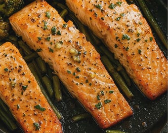 Garlic Butter Baked Salmon Recipe: Easy Family Dinner (PDF Download)