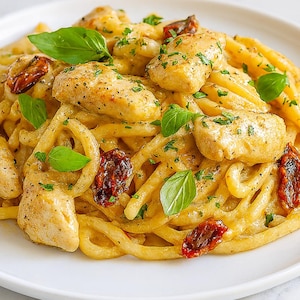Creamy Sun-Dried Tomato Chicken Pasta Recipe: Easy Dinner (Instant PDF Download)