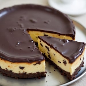 Best recipe for Stracciatella Cheesecake | Instant PDF Download | mom recipe | family recipe book | simple dessert plate