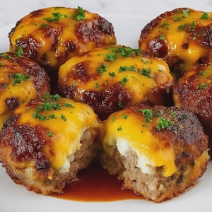 Best recipe for Easy Cheesy Stuffed Meatloaf Bites | Instant PDF Download | mom recipe | family recipe book | recipe download