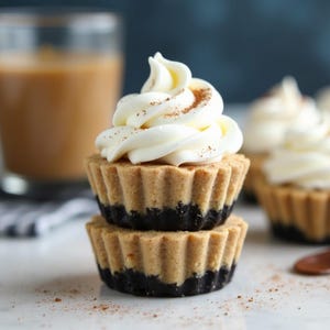 Mini Coffee Cheesecakes Recipe: Oreo Crust (Instant PDF Download)