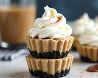 Mini Coffee Cheesecakes Recipe: Oreo Crust (Instant PDF Download)