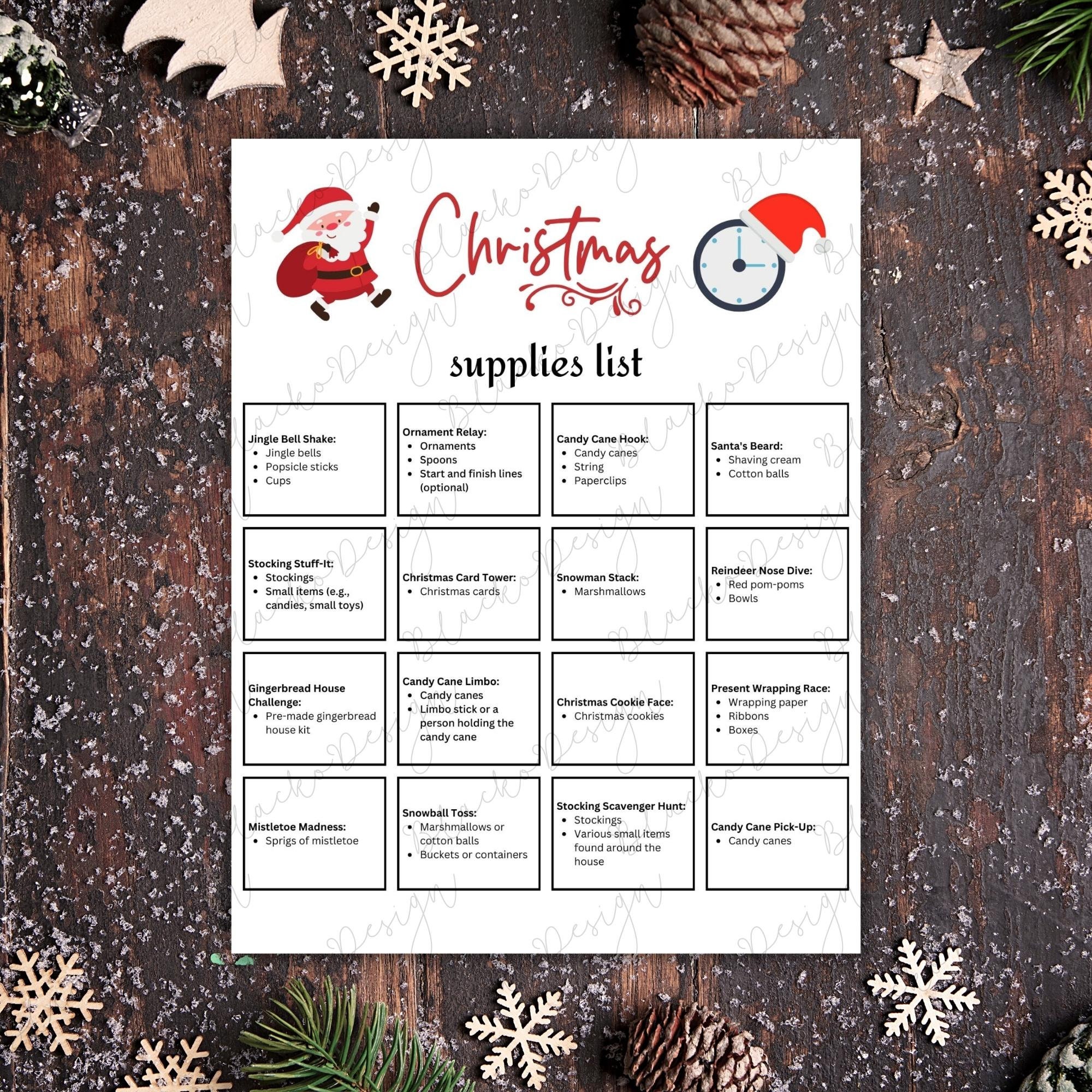 Christmas Minute to Win It Games - Printable Christmas Party Games ...