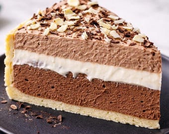 Triple Chocolate Mousse Tart Recipe PDF | Elegant Layered Chocolate Dessert | Instant Download