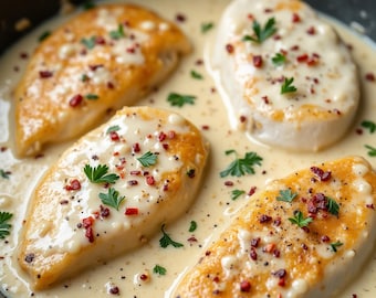 Cream Cheese Chicken Recipe: Easy Family Dinner (Instant PDF Download)