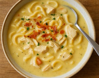 Ultimate Homemade Creamy Chicken Noodle Soup Recipe - Easy-to-Follow Instructions for a Delicious Meal!