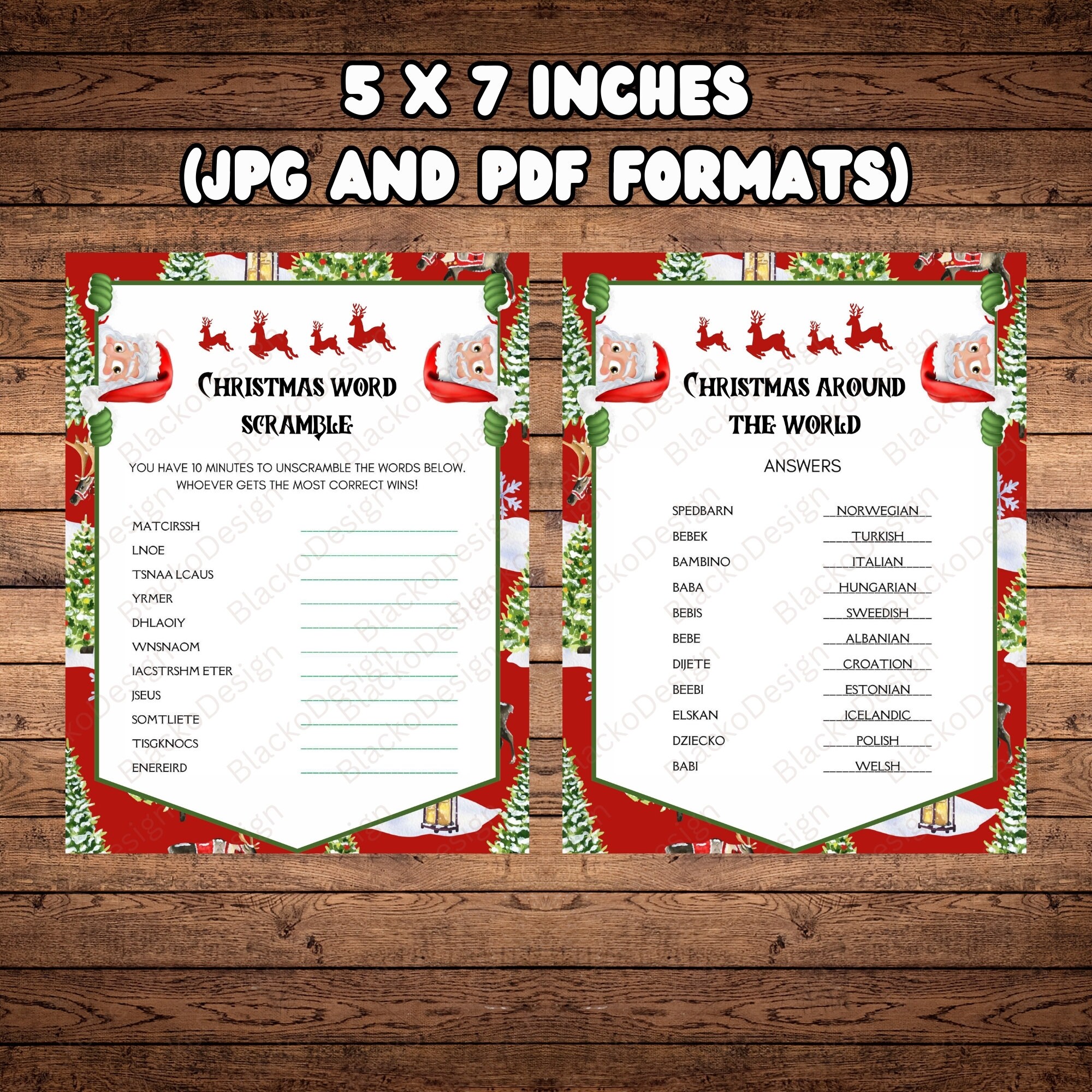 Christmas Minute to Win It Game Bundle Printable Christmas Party Games ...