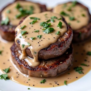Peppercorn Steak Recipe: Creamy Brandy Sauce (Instant PDF Download)