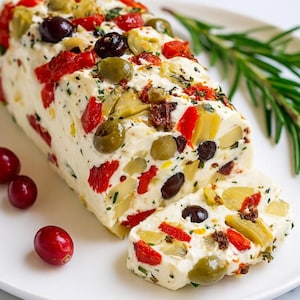 Antipasto Cream Cheese Log Recipe: Festive Holiday Appetizer (PDF Download)