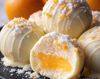 Easter White Chocolate Orange Truffles Recipe PDF | Creamsicle Truffles | Instant Download