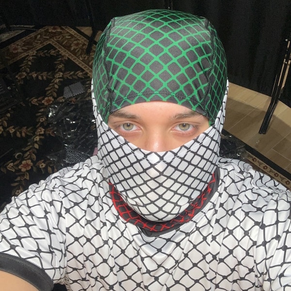 Palestine Flag Keffiyeh Balaclava, Shemagh, Arab / Palestinian Fashion