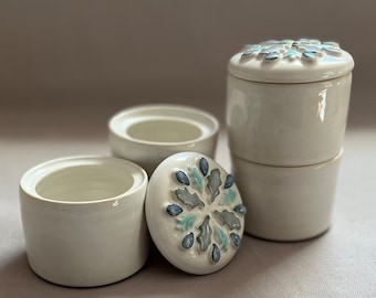 Stacked bowls - perfect storage for sugars or tea bags, or just about anything!