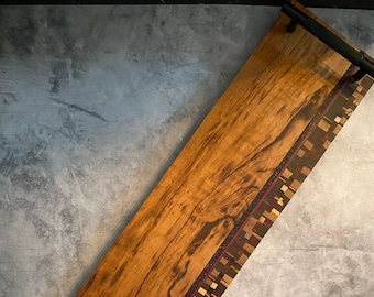 Exotic Woods Charcuterie Board with Meteorite Inlay