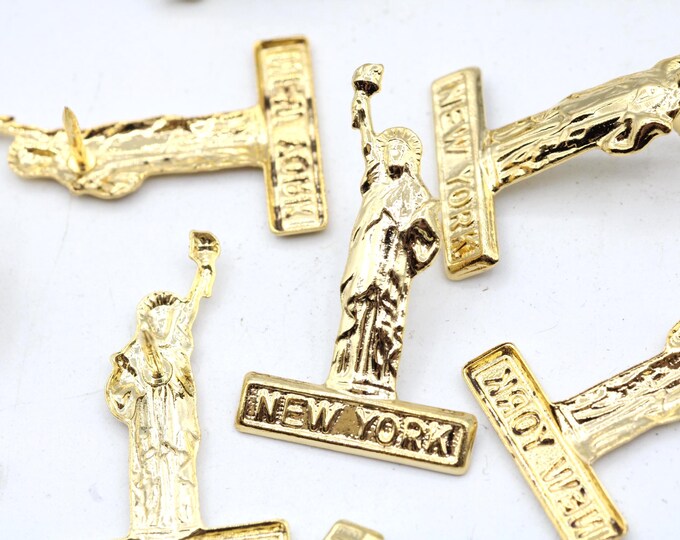 Brass Lady Liberty New York Pin | 5/16" x 5/8" x 1"