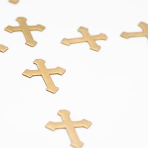 Small Brass Cross | 1/2" x 5/8"