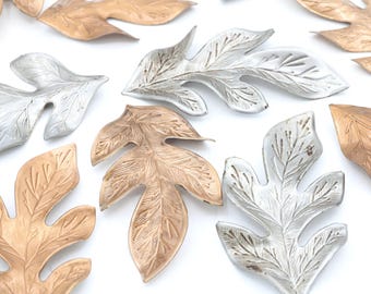 Leaf Stamping with Raised Detailing | 1.25" x 2.5"