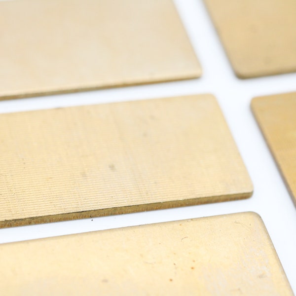 Blank Brass Rectangle | 1/2" x 1"