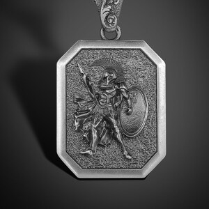 Spartan Helmet Sterling Silver Men Necklace, Greek Mythology Jewelry, Delicate Necklace Pendant For Men, Cool Necklace For Dad, Gift For Him