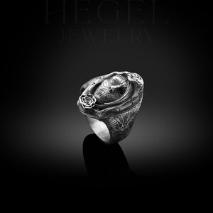 Dia De Los Muertos Ring Santa Muerte Signet Ring Sugar Skull Handmade ...