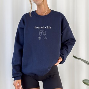 Brunch Club Sweatshirt, Champagne Pullover, Brunch Crewneck, Bachelorette Shirt, Breakfast Club Sweatshirt, Cheers Shirt, Women&#39;s Crewneck