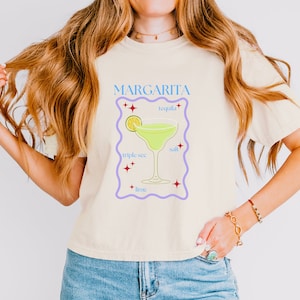Comfort Colors T-Shirt, Margarita T-Shirt, Cocktail Tee, Margarita Shirt, Women&#39;s Oversized Tee, Margarita Lover Tee, Margarita Graphic Tee