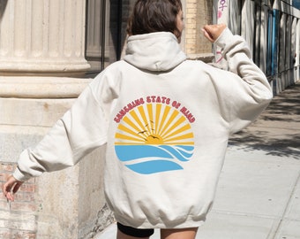 Coastal Sweatshirt, Sunrise Hoodie, Sunshine Hoodie, Cute Oversized Hoodie, Beach Sweatshirt, Boho Hoodie, Surfer Apparel, Sunset Hoodie