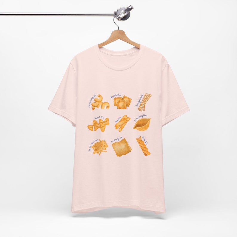 Pasta Collage T-Shirt, Spaghetti Shirt, Ravioli Tee, Pasta Graphic Tee, Italian T-Shirt, Foodie T-Shirt, Food or Pasta Lover Gift image 5