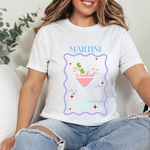Martini T-Shirt, Tini Time Tee, Martini Graphic Tee, Martini Lover Gift, Happy Hour Shirt, Martini Time, Cocktail Shirt, Dirty Martini Shirt