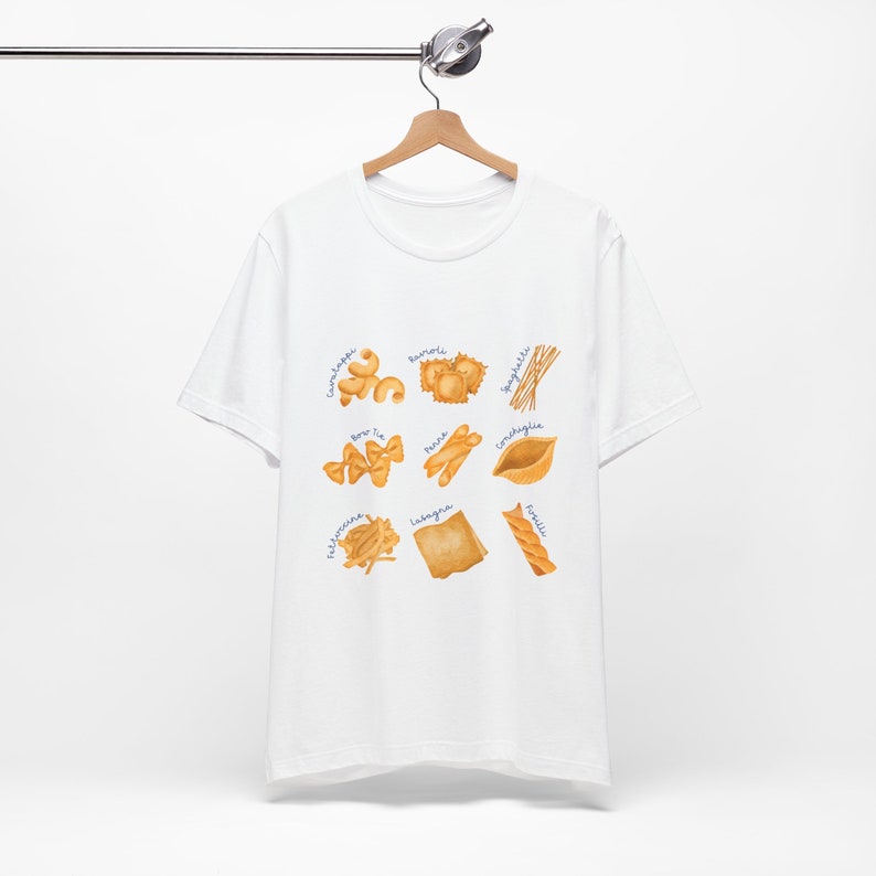 Pasta Collage T-Shirt, Spaghetti Shirt, Ravioli Tee, Pasta Graphic Tee, Italian T-Shirt, Foodie T-Shirt, Food or Pasta Lover Gift image 6