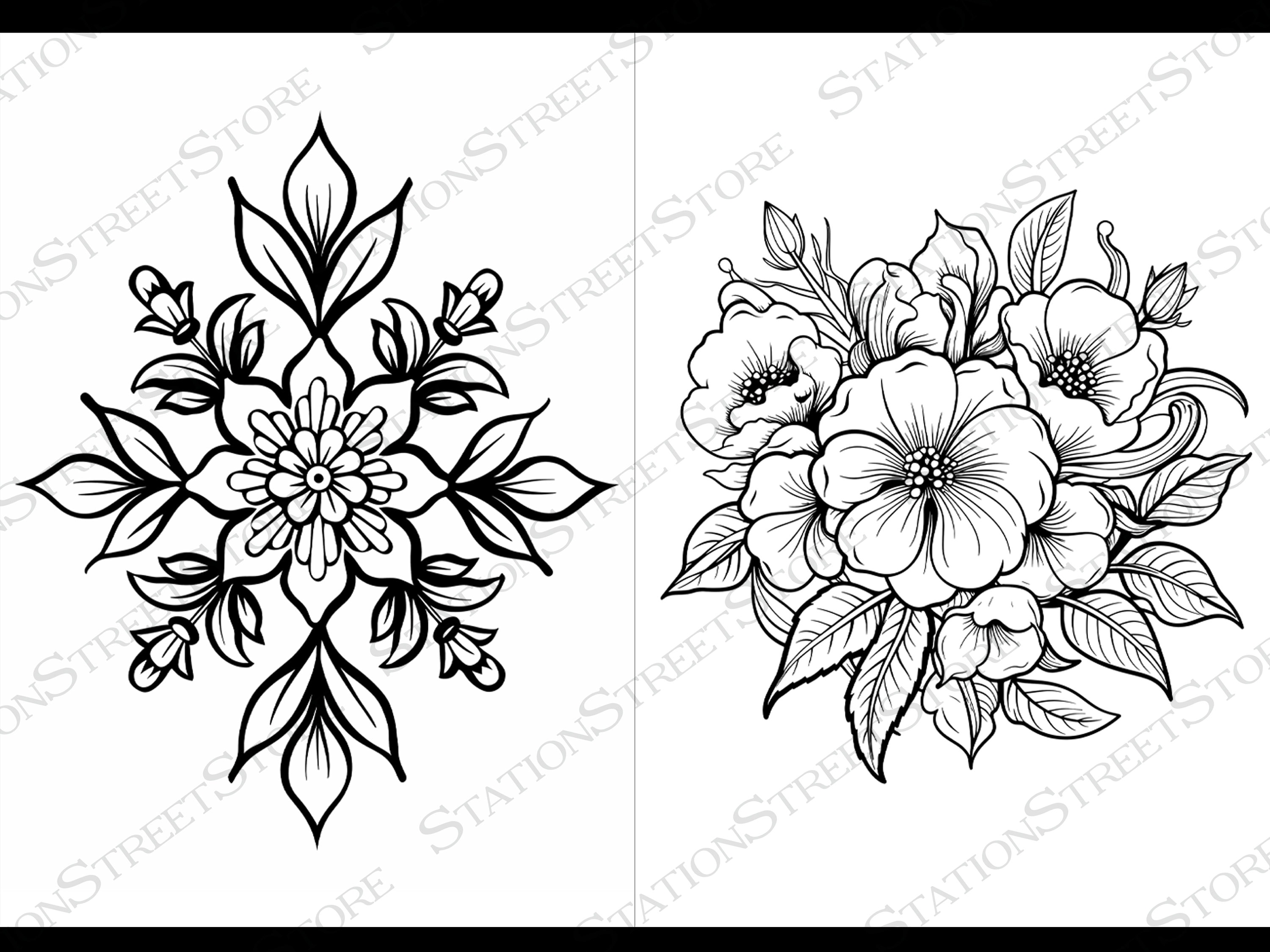 Coloring Pages Printable Pages Adults &amp; Kids Coloring Pages Flowers ...