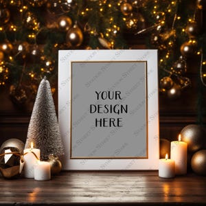 10 Christmas Mockups, Card and Art Frame Mockup Bundle, Holiday Mock up ...