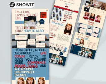 Showit Template for Business Coach, Podcaster Website, Showit Website, Life Coach, Colorful Website Template, Bold Showit Website