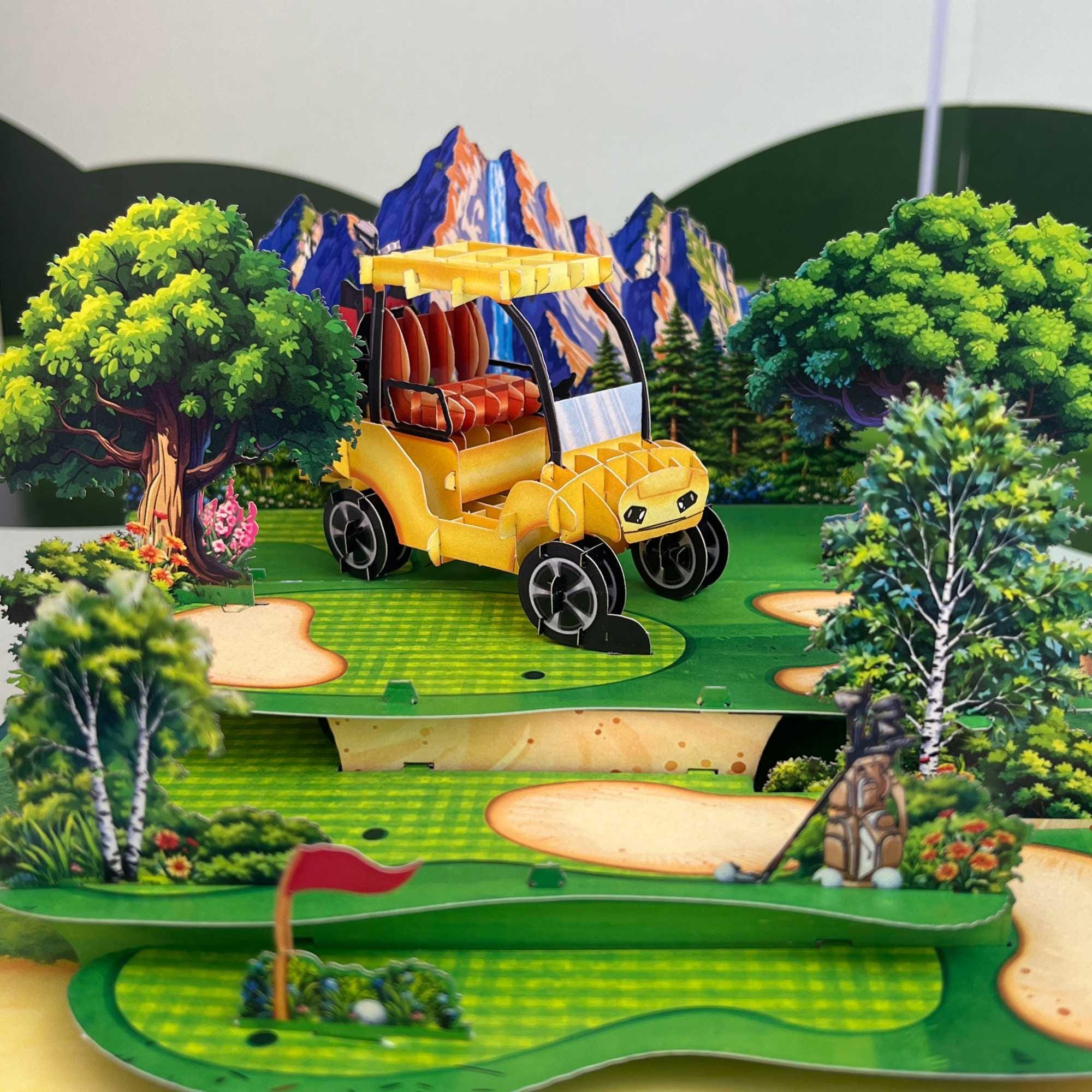 3D Pop Up Golf Card: Birthday, Anniversary, Thank You