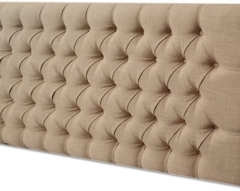 Alton,Headboard Linen Turin,with Fabric buttons ,Sizes,3FT, 4FT6, 5FT,Heights,20",26",30''