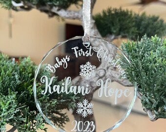 Personalized Crystal Ornament- Custom Engraved K9 Optical Crystal