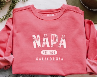Sudadera Comfort Colors Napa California: encanto vintage de la región vinícola