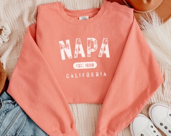Sudadera Comfort Colors Napa California: estilo vintage de la región vinícola