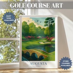 Golf Wall Art Gift for Him’ Augusta National Golf Prints, Great gift for golf fan, Masters Art, Semi Gloss Print