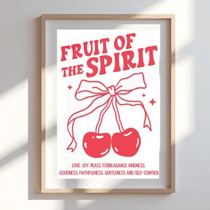 Frucht des Geistes Wandkunst - Kokette Kirsche Christian Home Decor
