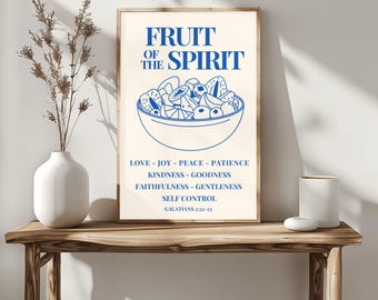 Frucht des Geistes Druck: Christliche Bibel-Vers-Wandkunst (Digitaler Download)