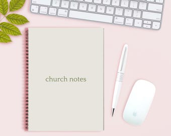 Church Notes Spiral Notebook: Scripture Journal, Gifts for Christians