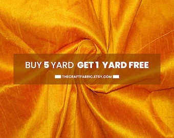 Handloom Dupioni Silk Fabric: Bright Orange Bridal Gown Material