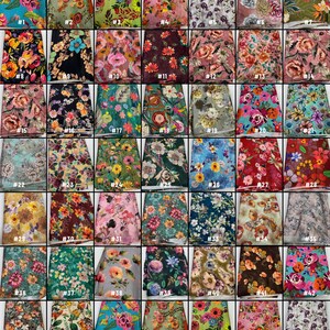 100% Pure Silk Japan Satin Digital Print Fabric – 49 Colors Luxury Dressmaking Material