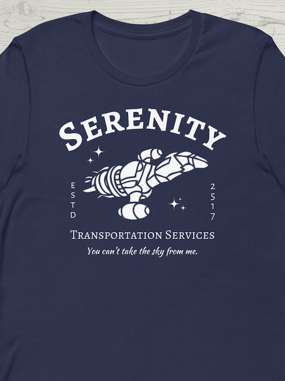 Serenity Transportation Services unisex tee shirt, Firefly inspired.